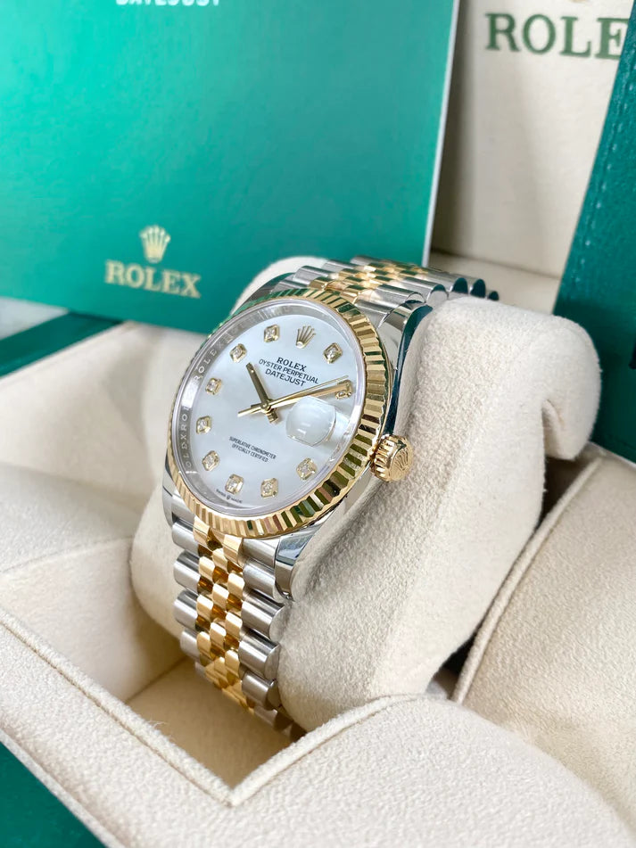 Rolex Datejust 36mm 126233 MOP Diamond Dial Jubilee Two-Tone Bracelet Watch - Image 5