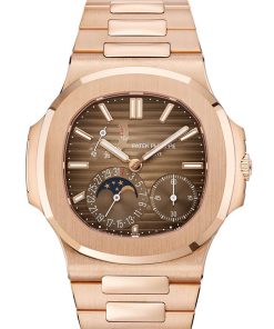 Patek Philippe Nautilus Moon Phase Rose Gold Watch 5712/1R-001
