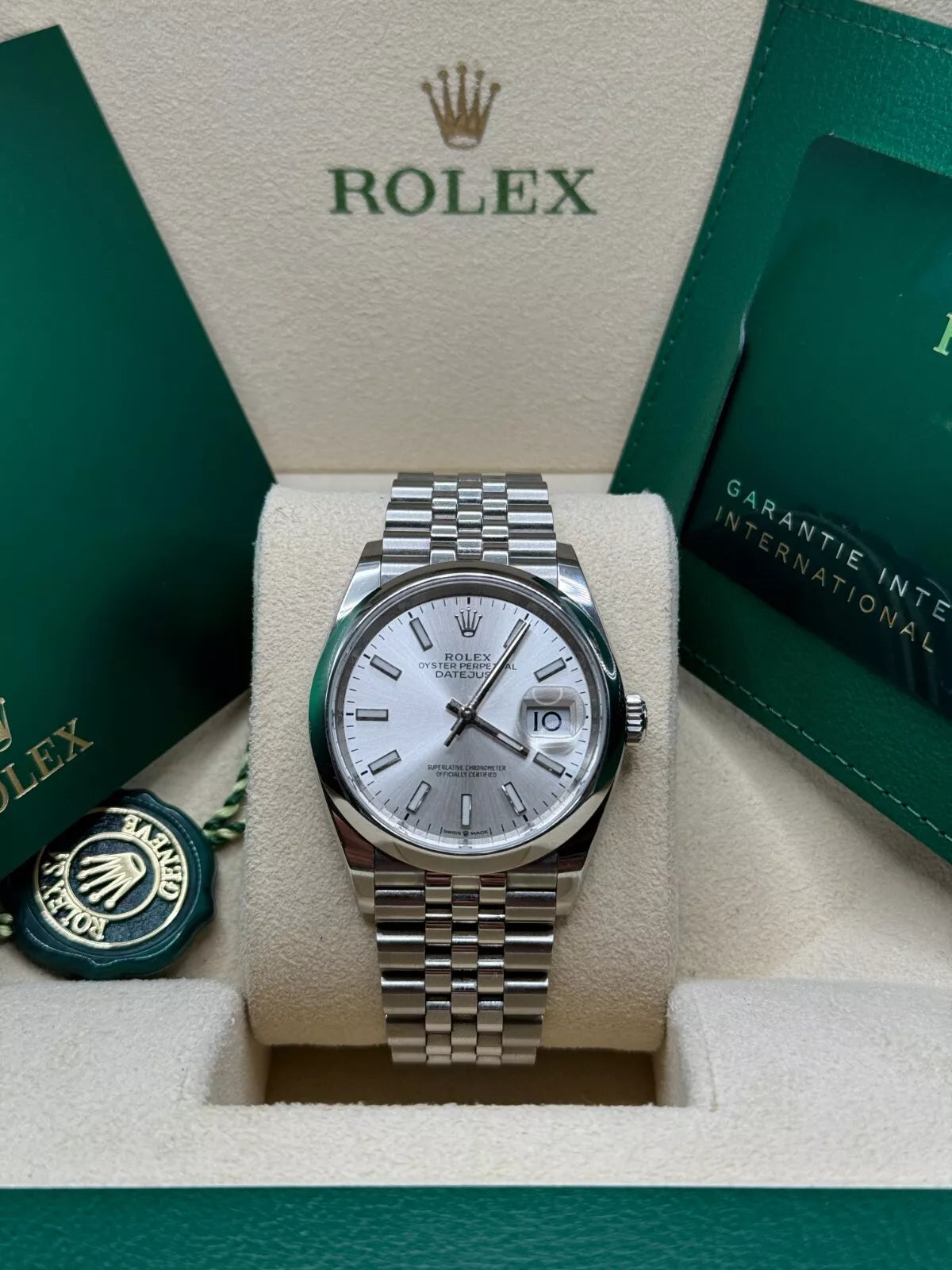 Rolex Datejust 36mm 126200 Oyster Perpetual Silver Dial Jubilee Stainless Steel - Image 10