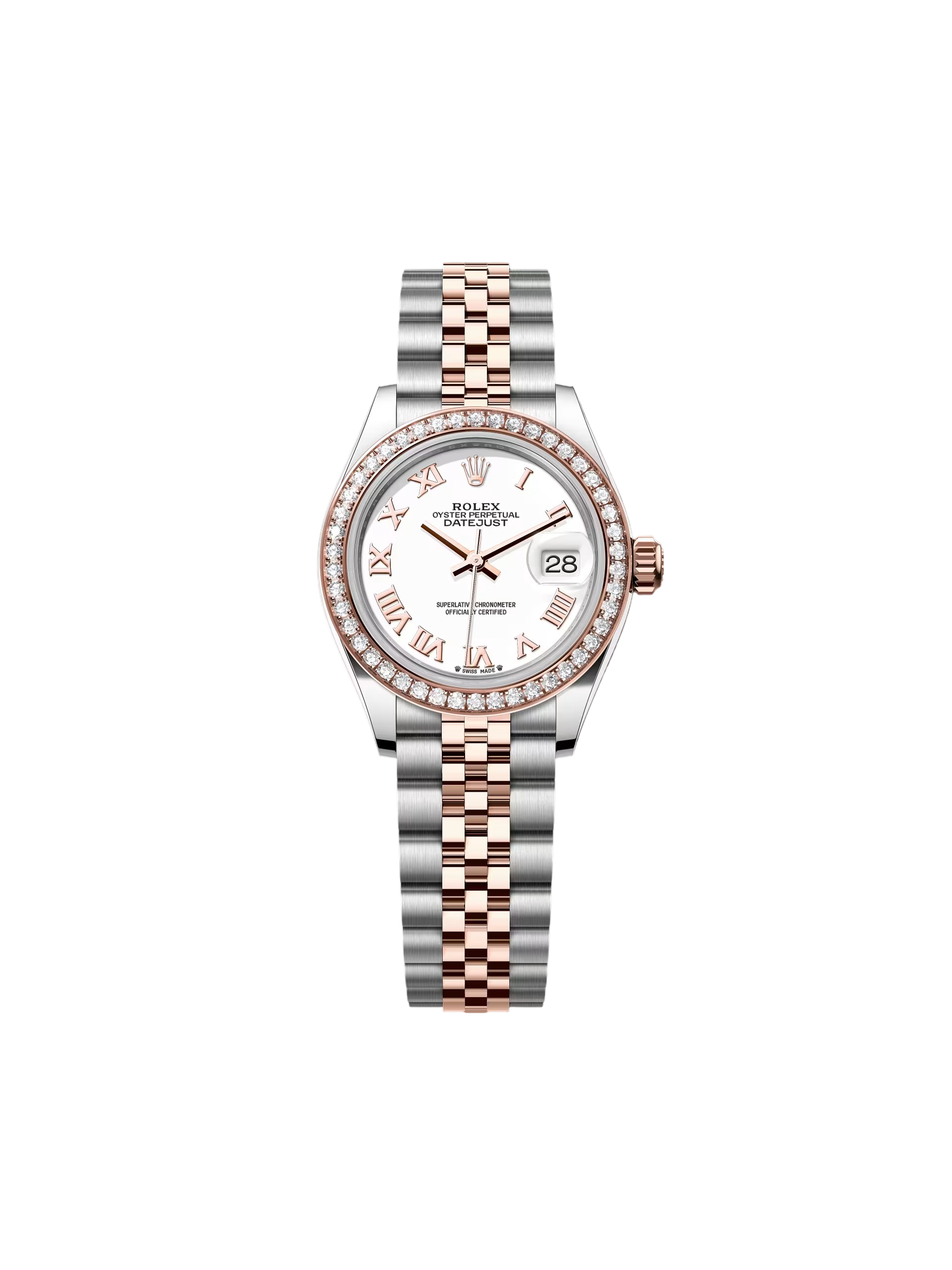 Rolex Lady-Datejust 28mm 279381RBR White Roman Dial Oyster Bracelet - Image 2