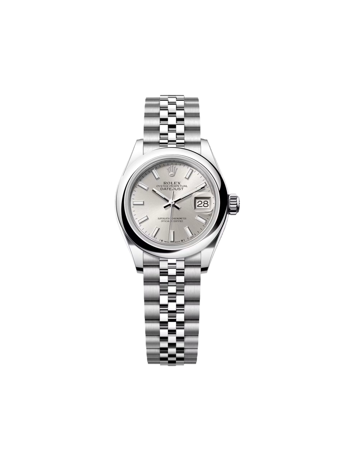 Rolex Lady-Datejust 28mm m279160 Oyster Perpetual Silver Dial Oyster Bracelet - Image 2