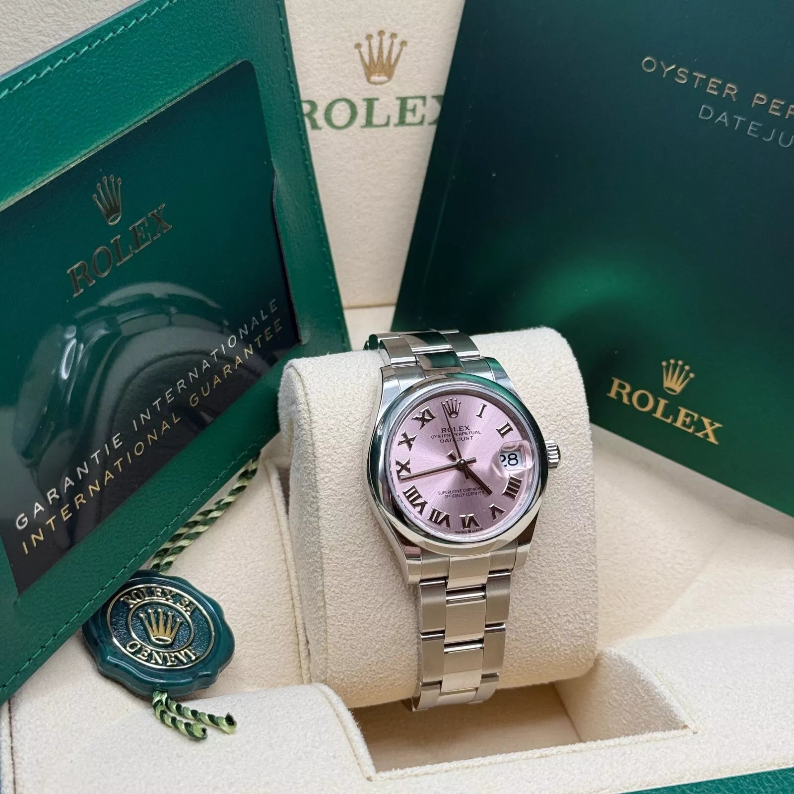 Rolex Datejust m278240-0013/0014 31mm Pink Roman Domed Bezel Oyster Oystersteel - Image 4