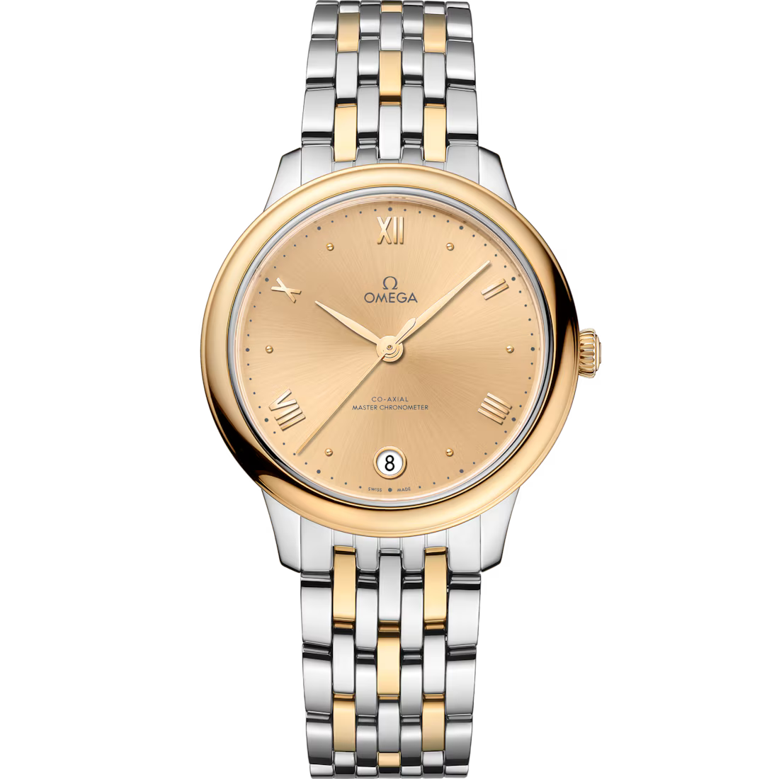 Omega De ville Prestige Stainless steel & 18K Yellow Gold Lady's Watch 34mm 434.20.34.20.08.001