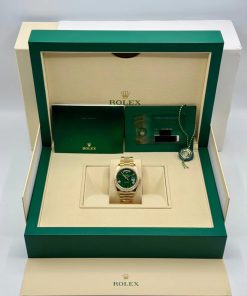 Alternative view of Rolex Day-Date 40mm 228398TBR-0039 Green Dial President Watch