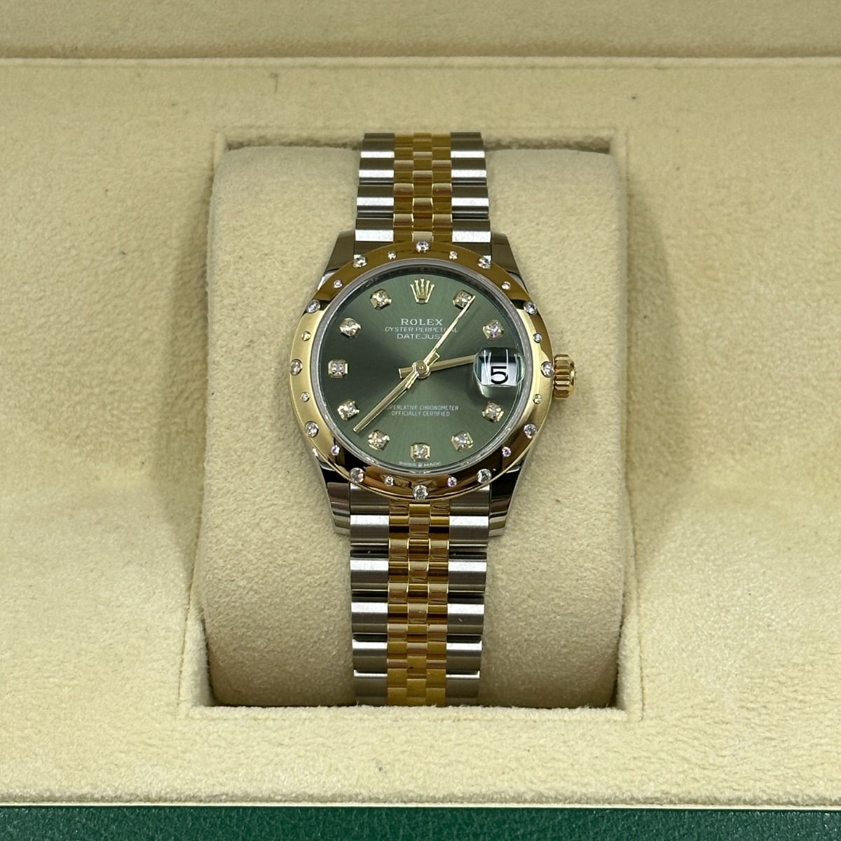 Rolex Datejust 31mm 278343RBR Olive Green Dial Yellow Rolesor Oyster Watch - Image 2