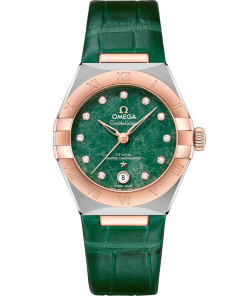 Omega Constellation Ladies' Selection 29mm steel �?Sedna�?gold on leather strap 131.23.29.20.99.001