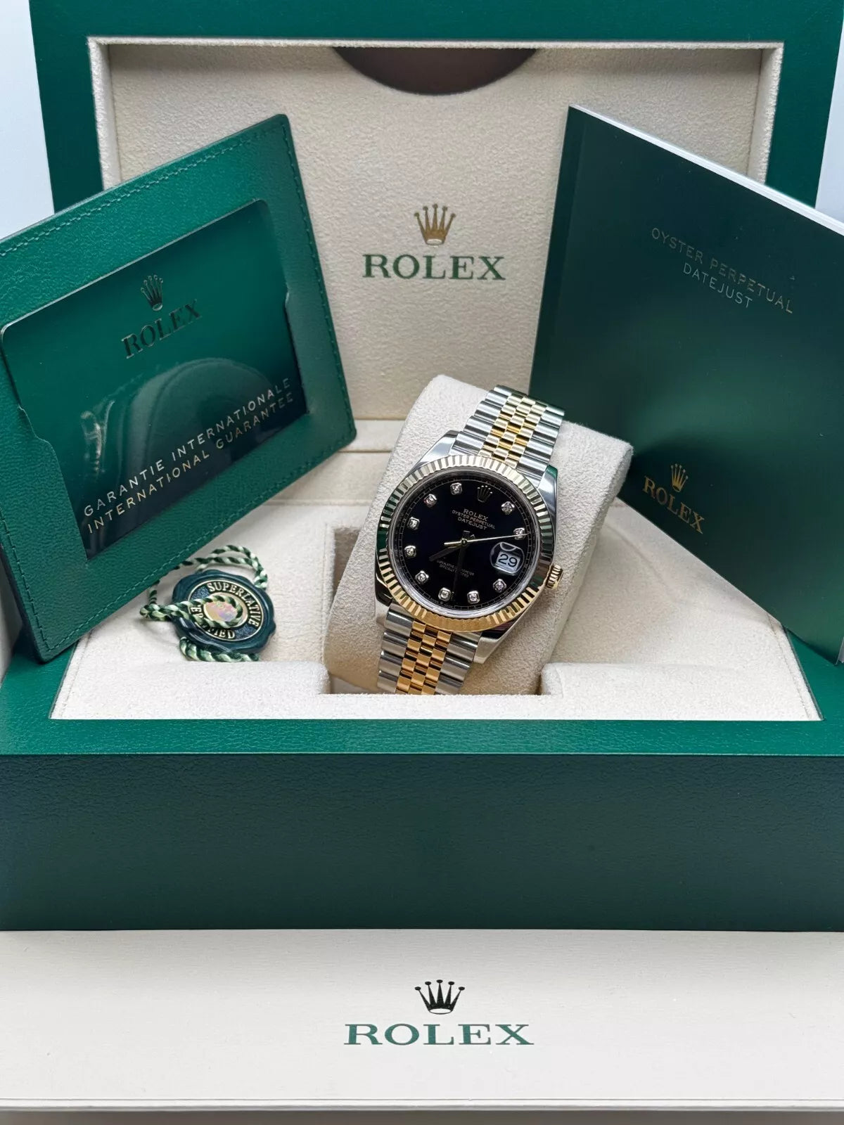 Rolex Datejust 41mm 126333 Black Diamond Jubilee Steel and Yellow Gold Men’s Watch - Image 6