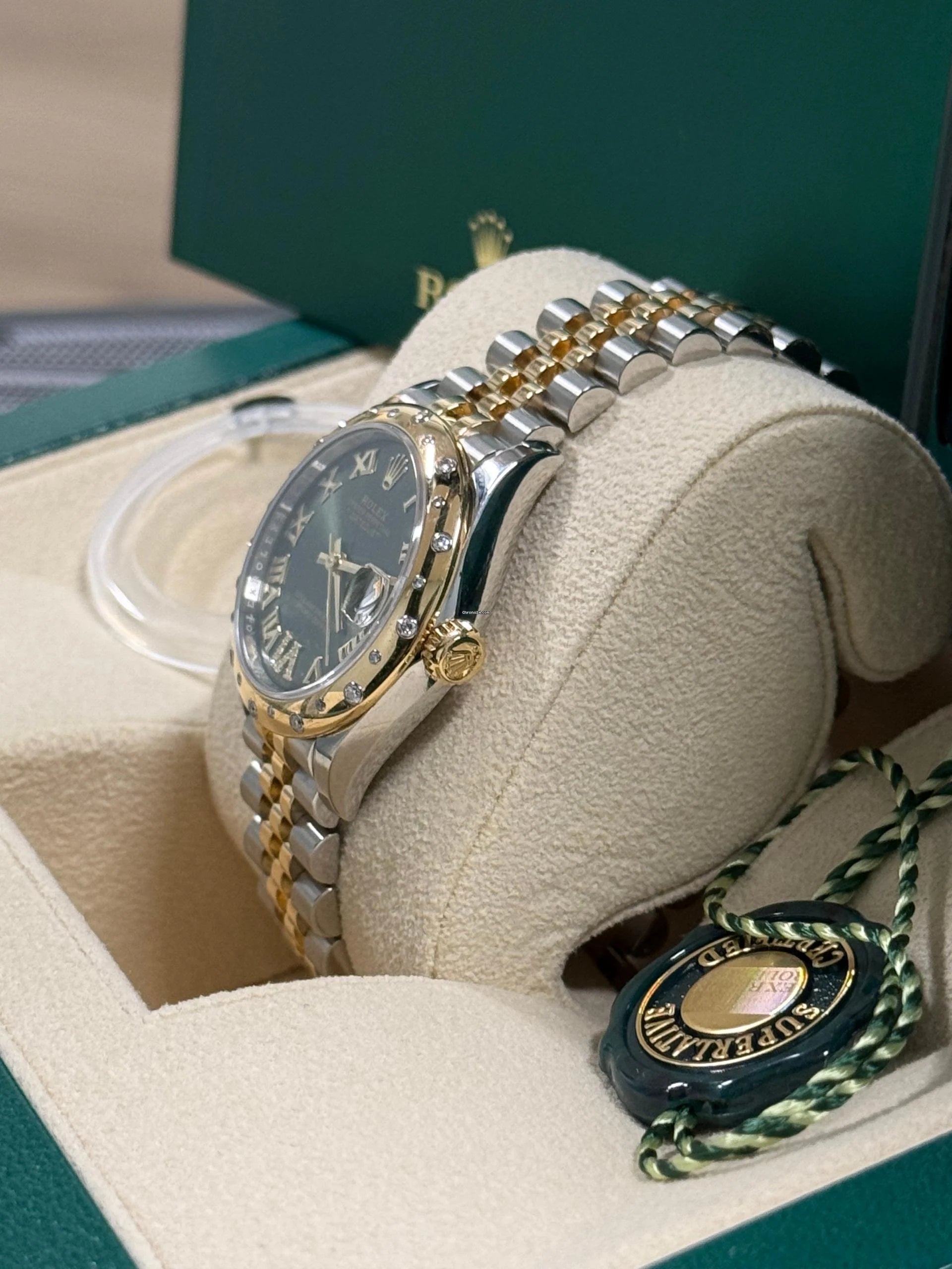 Rolex Datejust m278343 Datejust Green Dial 31mm Jubilee Steel and Yellow Gold - Image 4
