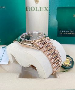 Alternative view of Rolex  Day-Date President 40mm Everose Eisenkiesel Diamond Baguette Dial - 228235