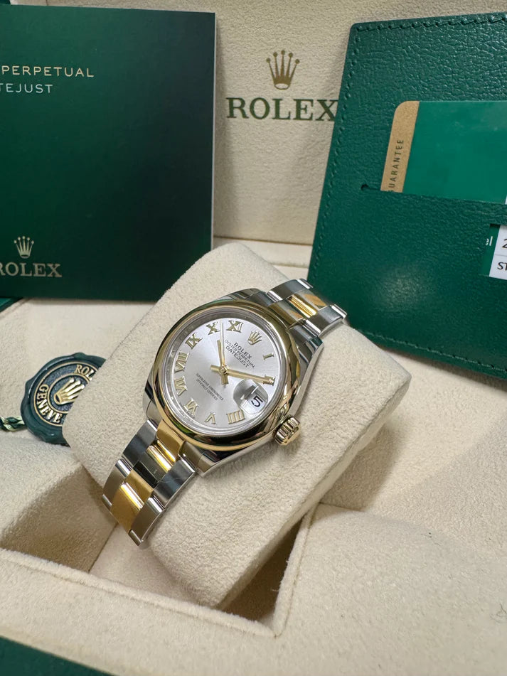 Rolex Lady-Datejust 28mm 279163 Silver Roman Dial Oyster Bracelet - Image 4