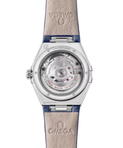 Alternative view of Omega Constellation - 29mm Steel Case - Diamond Bezel - PVD Lilac Dial - Blue Leather Strap 131.18.29.20.60.001