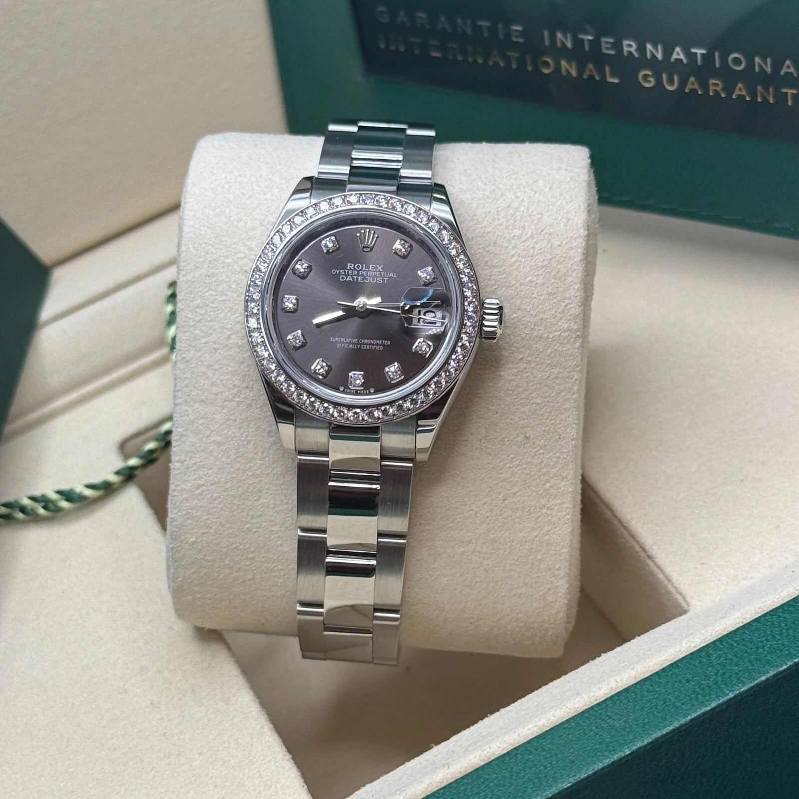 Rolex Lady-Datejust 28mm 279384RBR Dark Gray set with Diamonds - Image 2