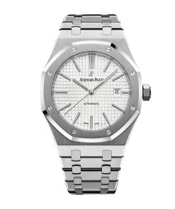 Audemars Piguet Royal Oak 41mm Rhodium-Toned Dial Titanium Bracelet Men's Watch
