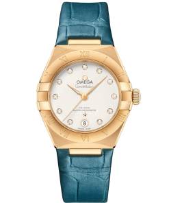 Omega Constellation Ladies' Selection 29mm yellow gold on leather strap 131.53.29.20.52.001
