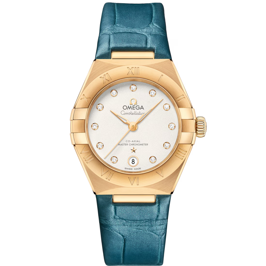 Omega Constellation Ladies' Selection 29mm yellow gold on leather strap 131.53.29.20.52.001