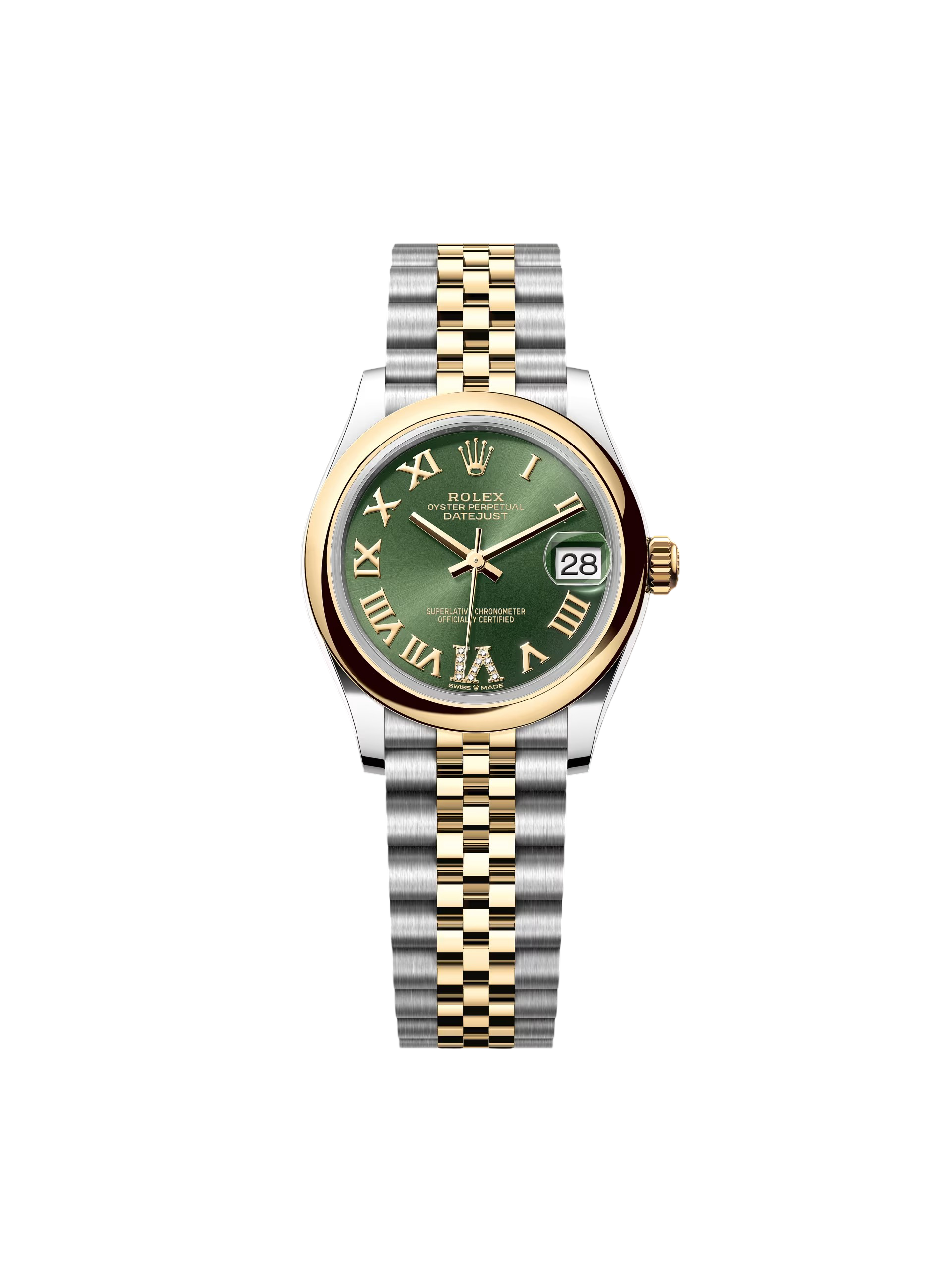 Rolex Datejust m278243-0015/0016 31mm Olive Green Dial Yellow Rolesor Oyster Watch - Image 8