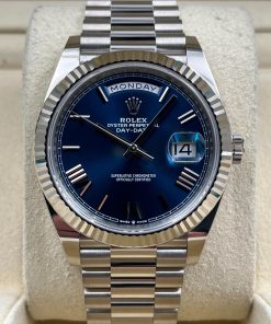 Alternative view of Rolex  Day-Date President 40mm White Gold Blue Roman Dial - 228239