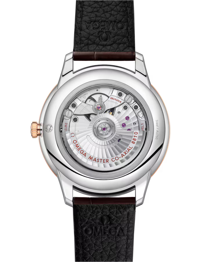 Omega De Ville Prestige 41 mm Linen Dial Stainless Steel and Sedna�?18k Rose Gold Strap 434.23.41.21.09.001 - Image 2