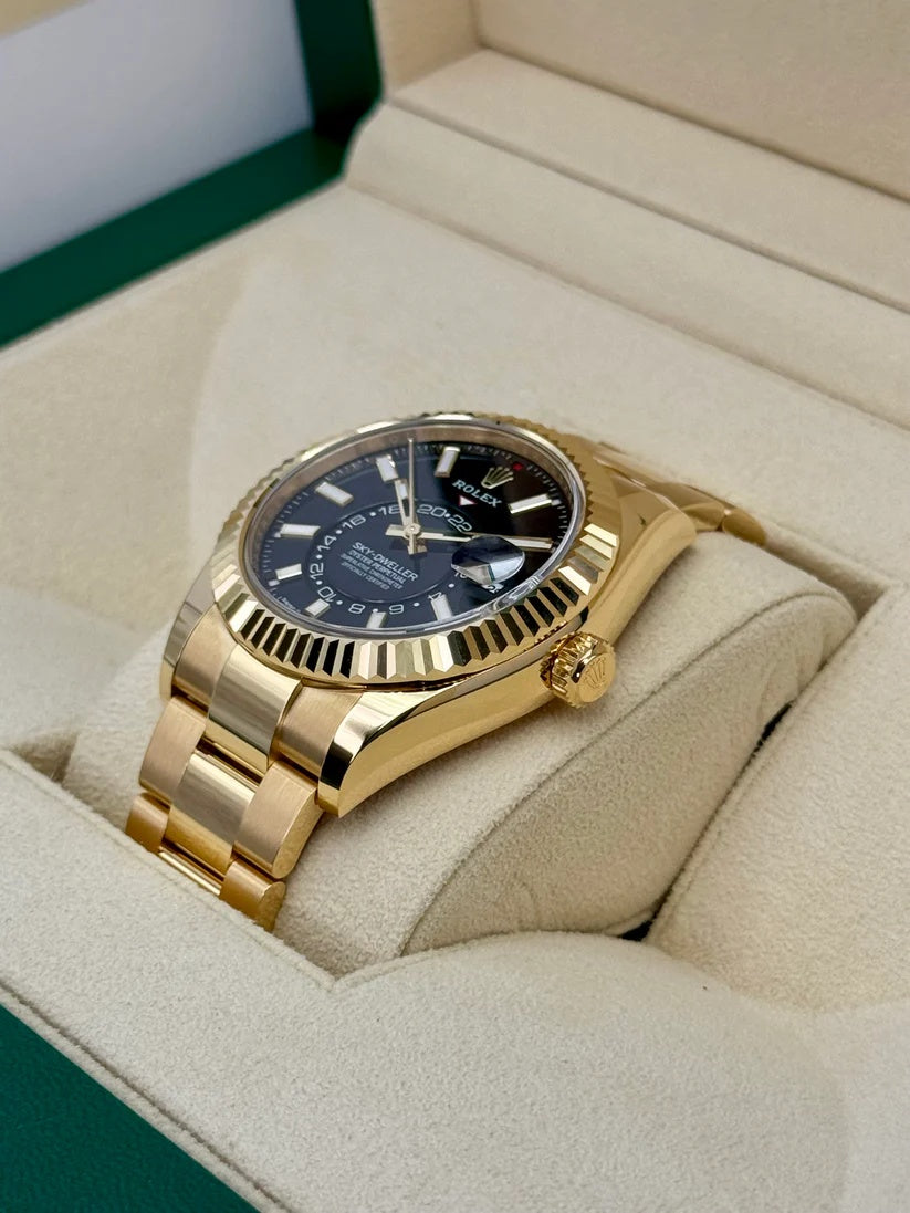 Rolex Sky-Dweller 42mm 336938-0002 Yellow Gold Black Dial Oyster - Image 2