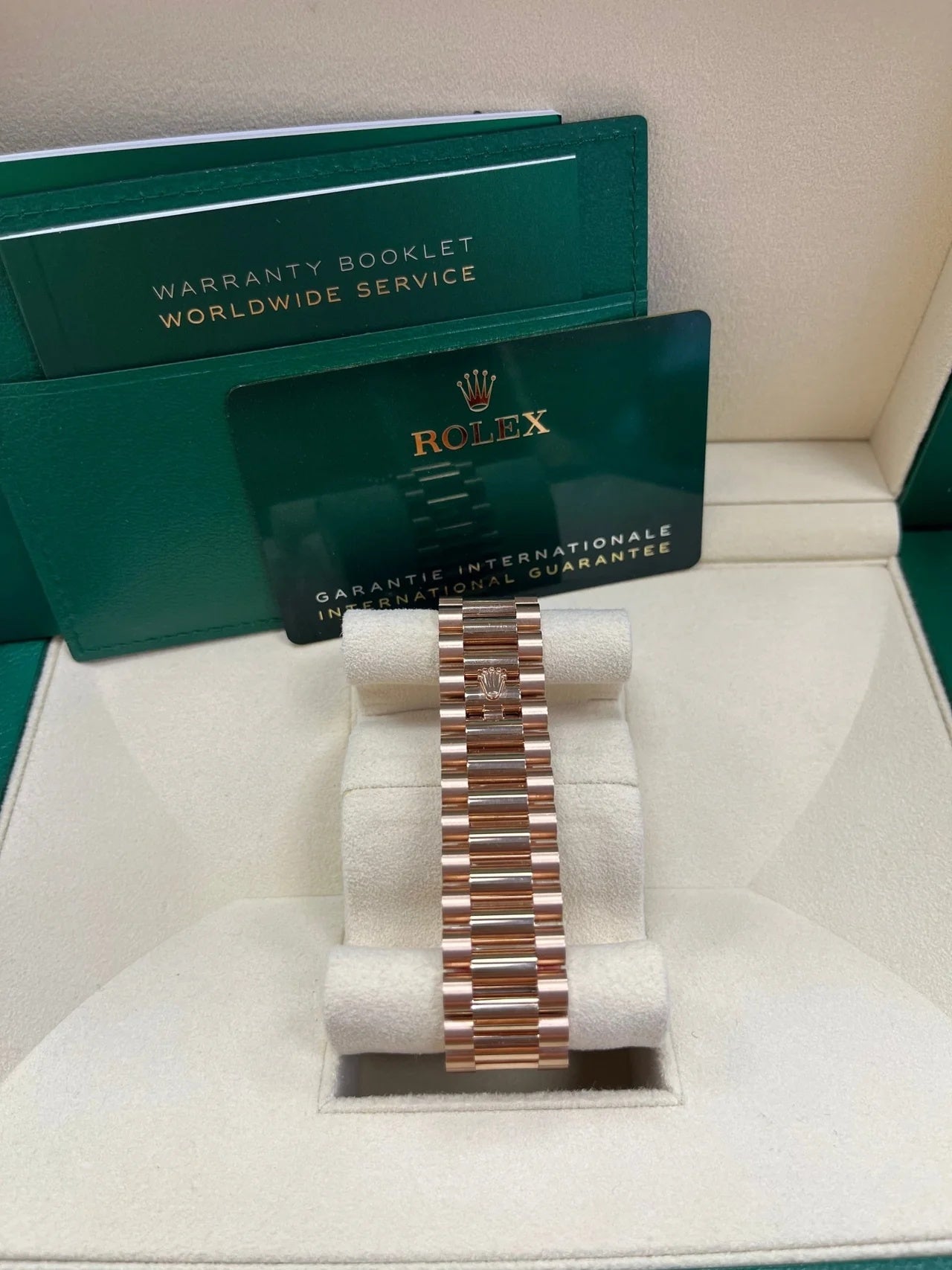 Rolex Day-Date 40mm Chocolate Baguette Diamond Dial Diamond Bezel Dial Watch 228345RBR - Image 3