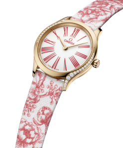 Alternative view of Omega De Ville Mini Trésor 26mm White Dial with Diamonds Moonshine�?18k Rose Gold Strap 428.57.26.60.04.003