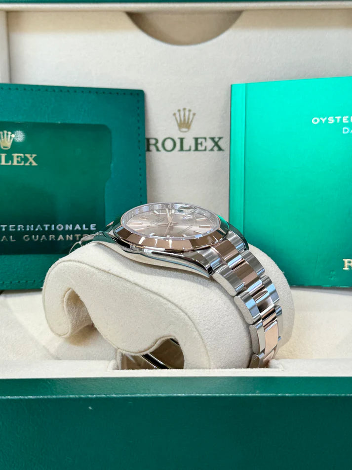 Rolex Datejust 41mm 126301 Sundust Index Oyster Steel and Everose Gold Watch - Image 10