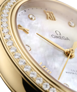 Alternative view of Omega De Ville Prestige 34mm White Dial with Diamonds 18k Yellow Gold Strap 434.58.34.20.55.002