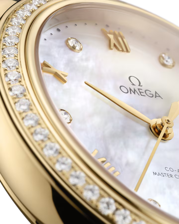 Omega De Ville Prestige 34mm White Dial with Diamonds 18k Yellow Gold Strap 434.58.34.20.55.002 - Image 2