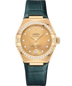 Omega Constellation Ladies' Selection 29mm yellow gold on leather strap 131.58.29.20.58.001
