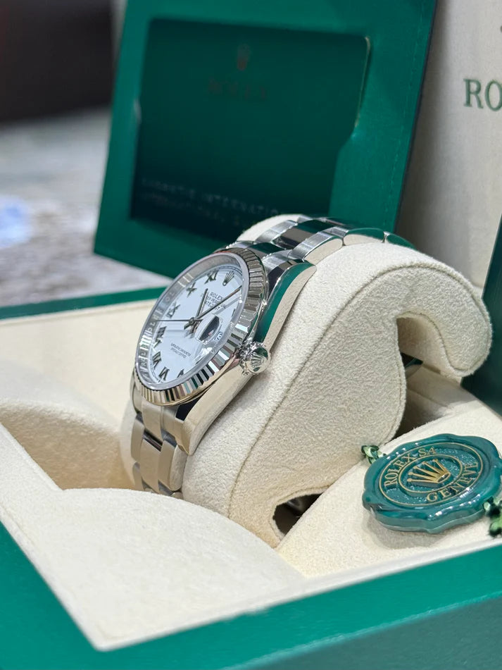 Rolex Datejust 36mm 126234 White Roman Dial Oyster Stainless Steel Mens - Image 10