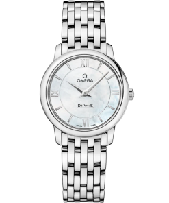 Omega De Ville Prestige 27.4 mm White Dial Stainless Steel Bracelet 424.10.27.60.05.001