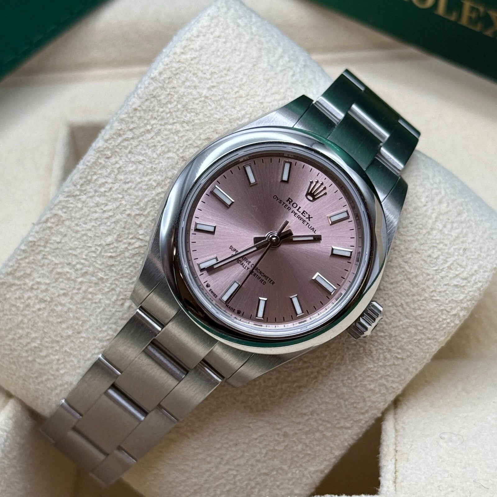 Rolex Oyster Perpetual 28mm 276200-0009 Pink Dial Oyster Stainless Steel Bracelet - Image 8