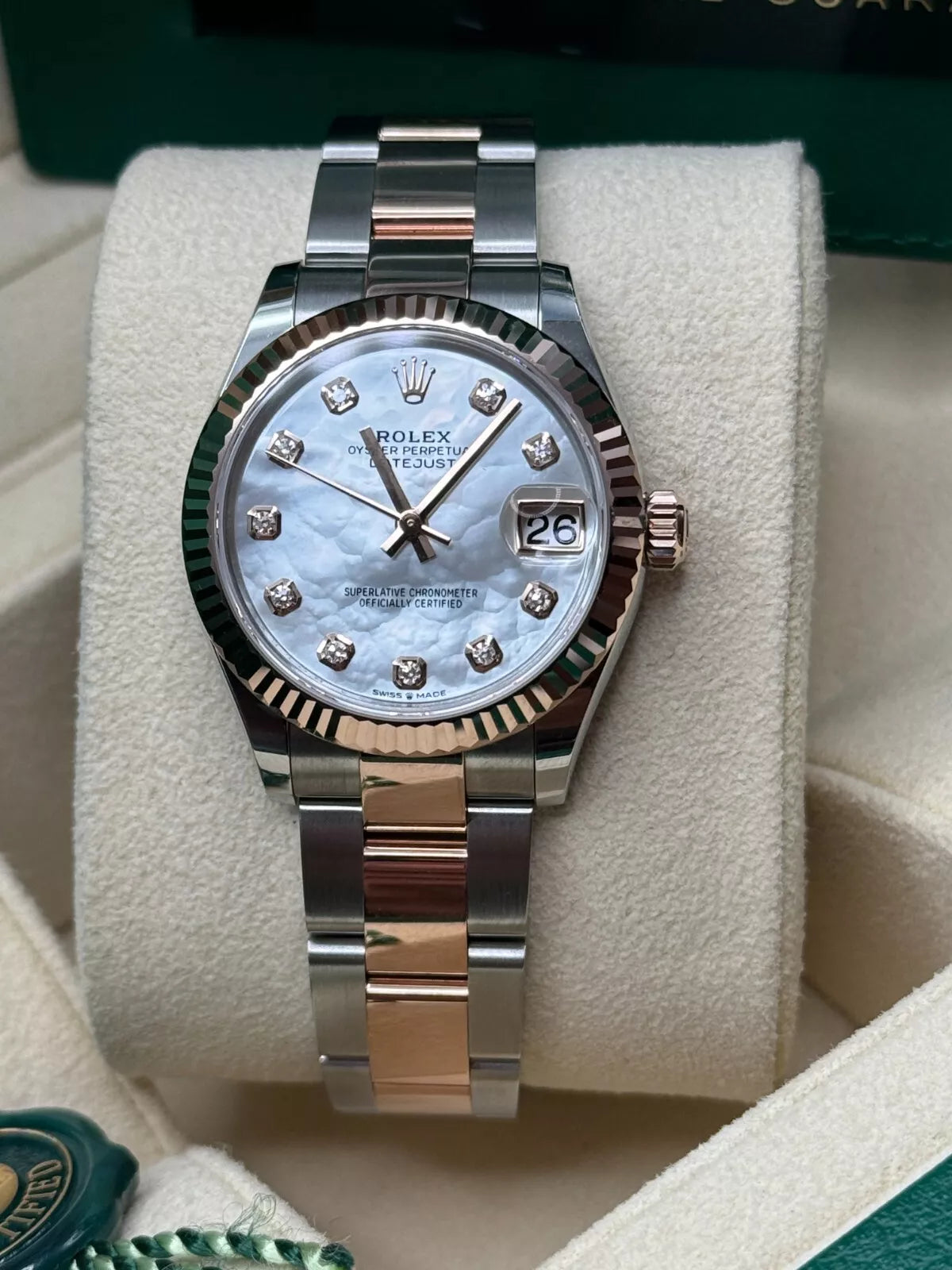 Rolex Datejust m278271-0025/0026 White Mother-of-Pearl 31mm Dial Oyster Bracelet Watch - Image 17