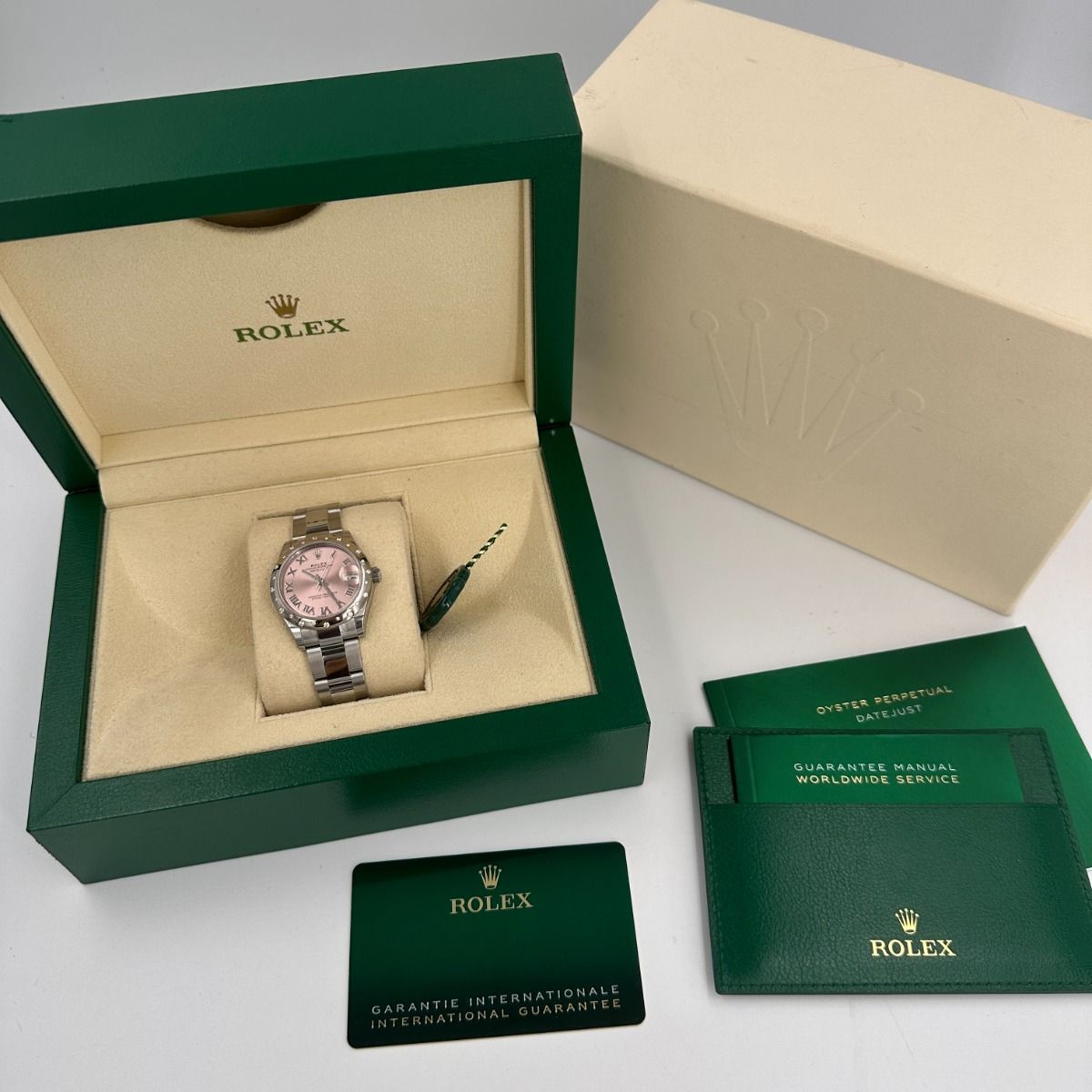 Rolex Datejust m278344-0021/0022 Pink Dial 31mm Domed Diamond Oyster Watch - Image 14