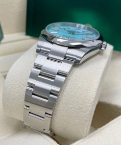 Alternative view of Rolex Oyster Perpetual 36mm 126000-0006 Tiffany Blue Turquoise Dial