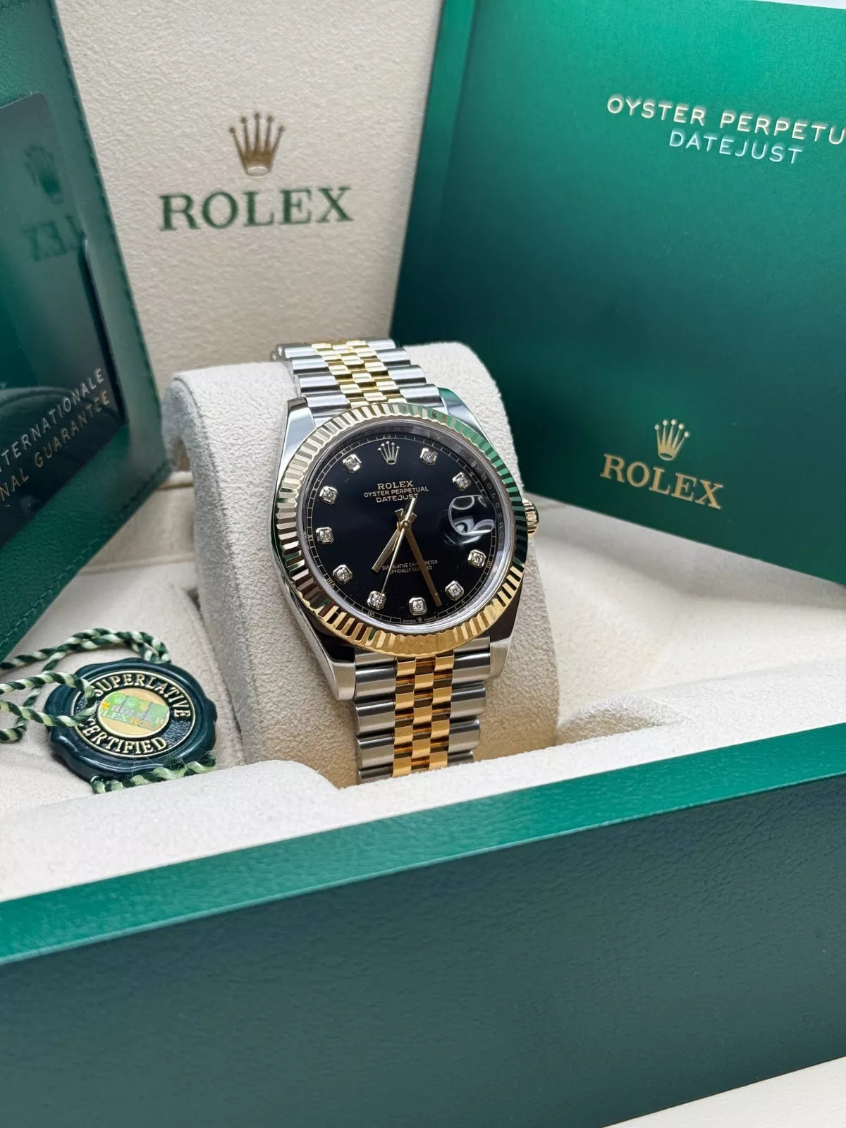 Rolex Datejust 41mm 126333 Black Diamond Jubilee Steel and Yellow Gold Men’s Watch - Image 10