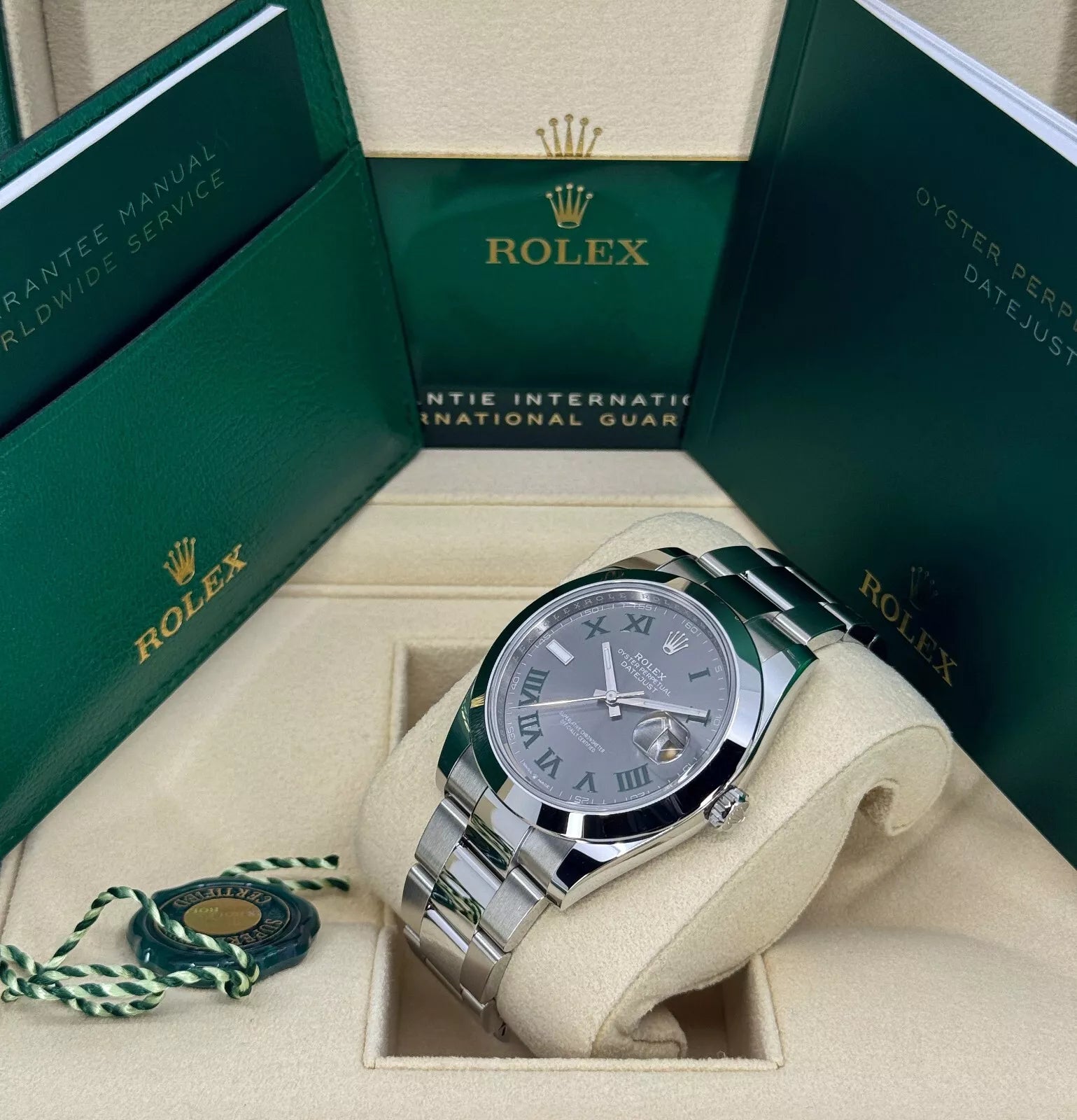 Rolex Datejust 41mm 126300 Slate Roman Oyster Stainless Steel Watch - Image 3