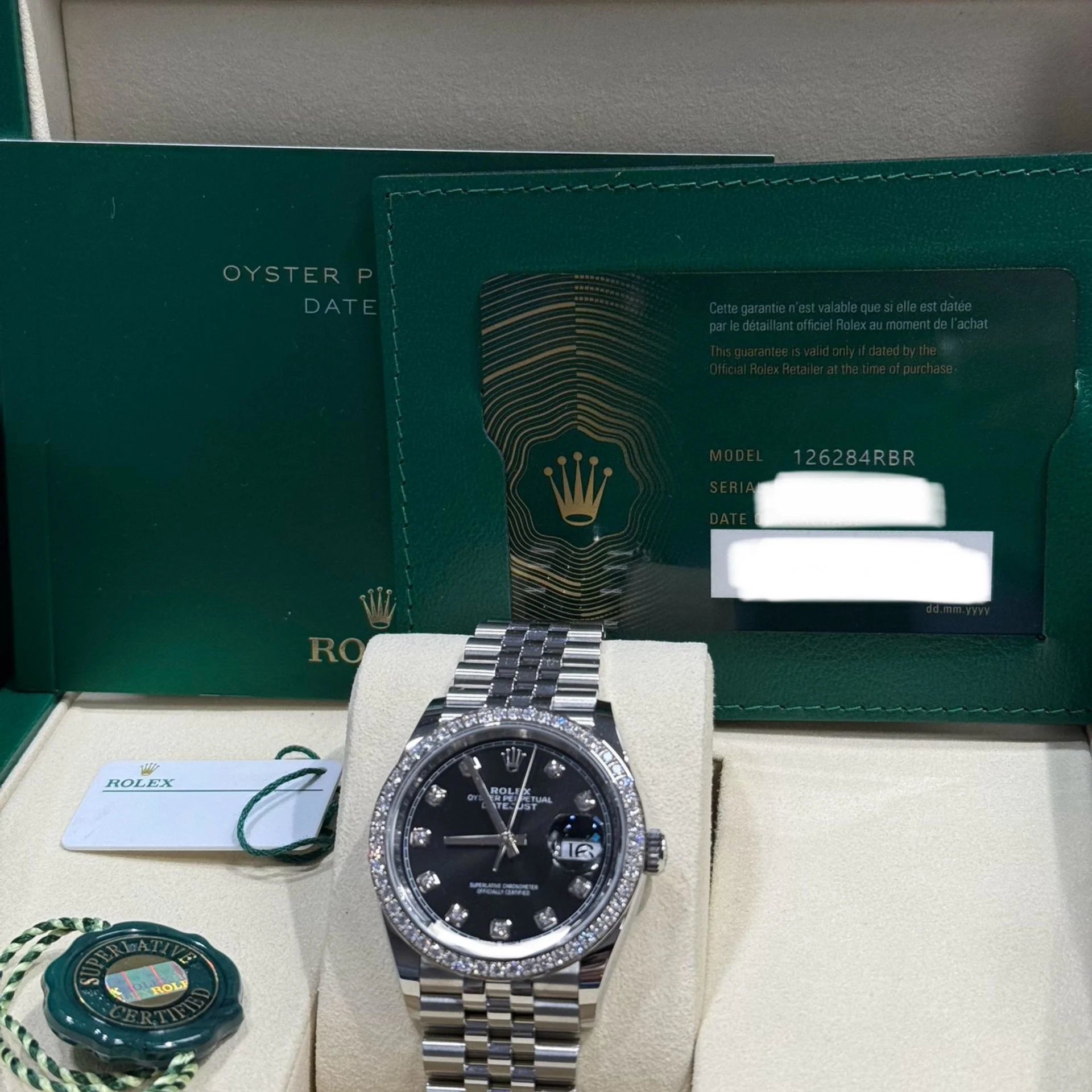 Rolex Datejust 36mm 126284 Black Dial Jubilee bracelet - Image 8