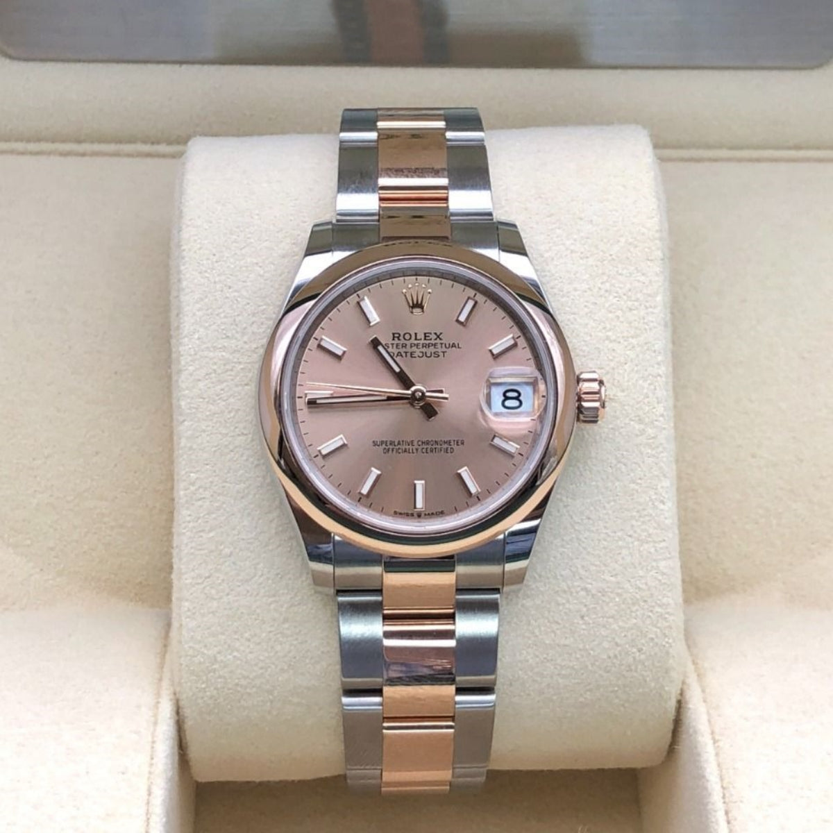 Rolex Datejust m278241-0009/0010 Rose 31mm Dial Oyster Bracelet Watch - Image 9