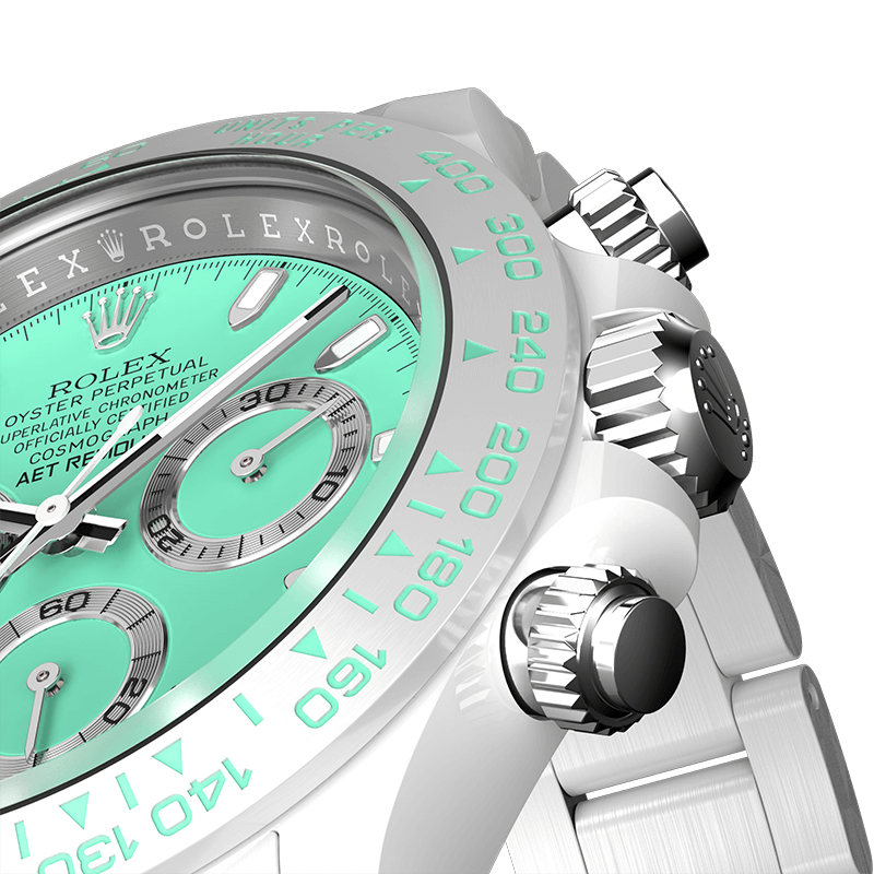 This product is out of stock. If you need to purchase it, please contact us to customize it.Rolex Daytona BISCAY GREEN WHITE CERAMIC - Image 4