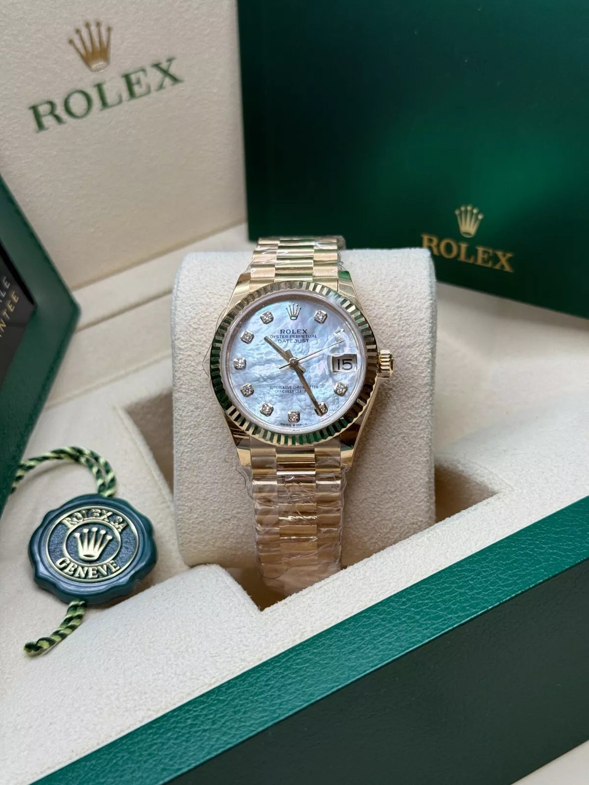 Rolex Datejust m278278-0020 White 31mm Dial President Bracelet Watch - Image 4