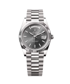 Rolex Day-Date President 40mm White Gold Grey Rhodium Index Dial - 228239