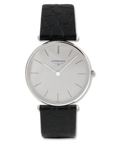 Longines Men's L46916722 La Grandes Classiques Flagship Black Leather Watch