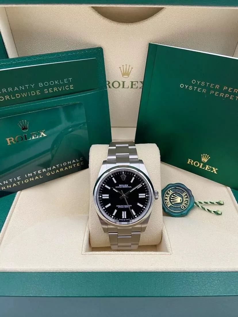Rolex Oyster-Perpetual 41mm 124300-0002 Stainless Steel Black Index Dial Watch - Image 10