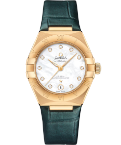 Omega Constellation Ladies' Selection 29mm yellow gold on leather strap 131.53.29.20.55.001
