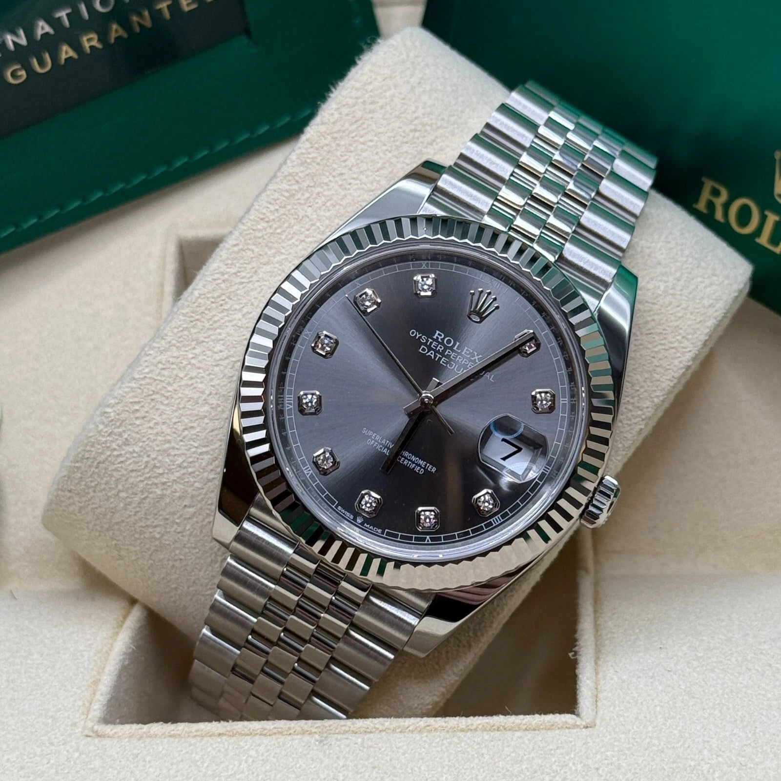 Rolex Datejust 41mm 126334 Slate Diamond Jubilee Stainless Steel - Image 10