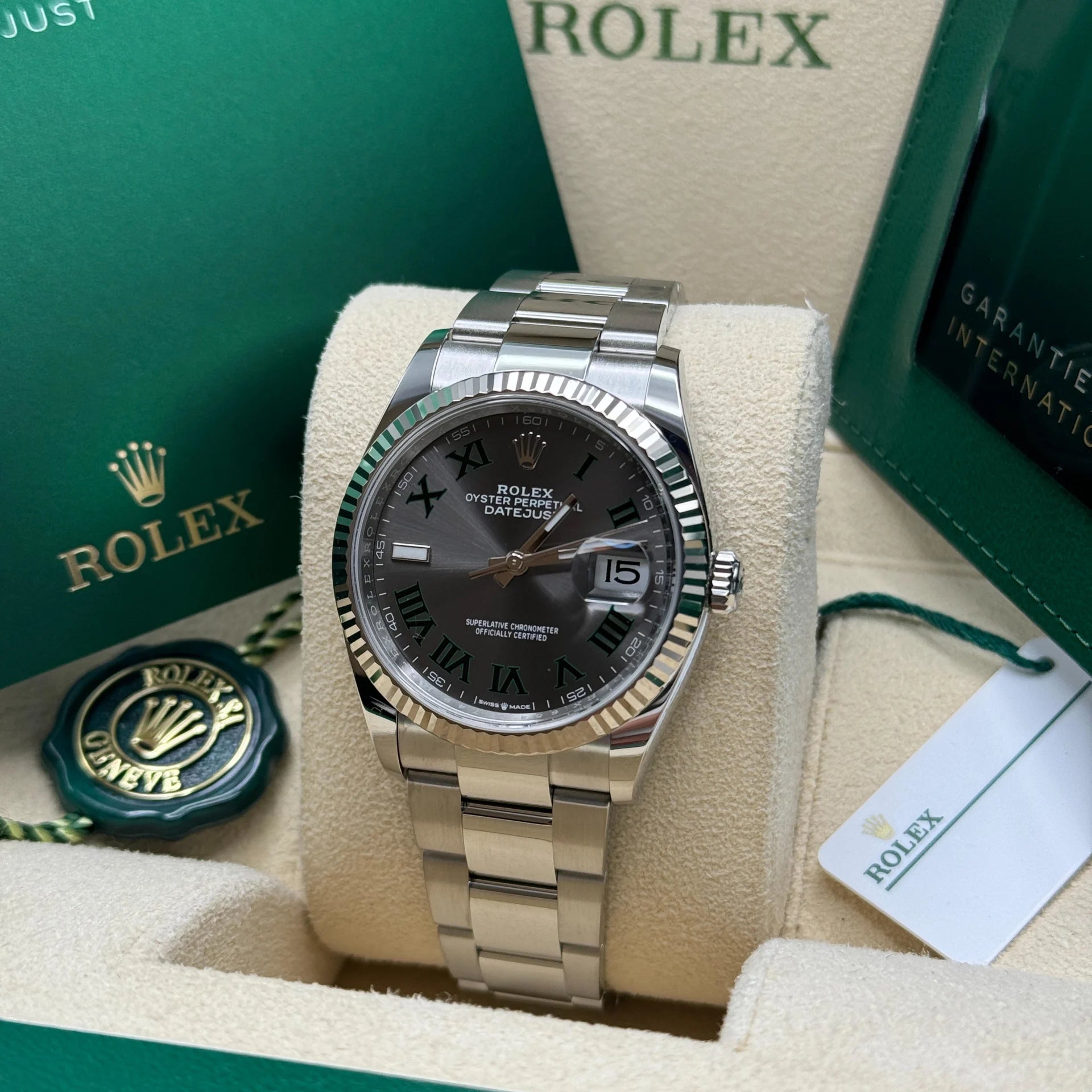 Rolex Datejust 36mm 126234 Datejust Slate Roman Dial Jubilee Watch - Image 5
