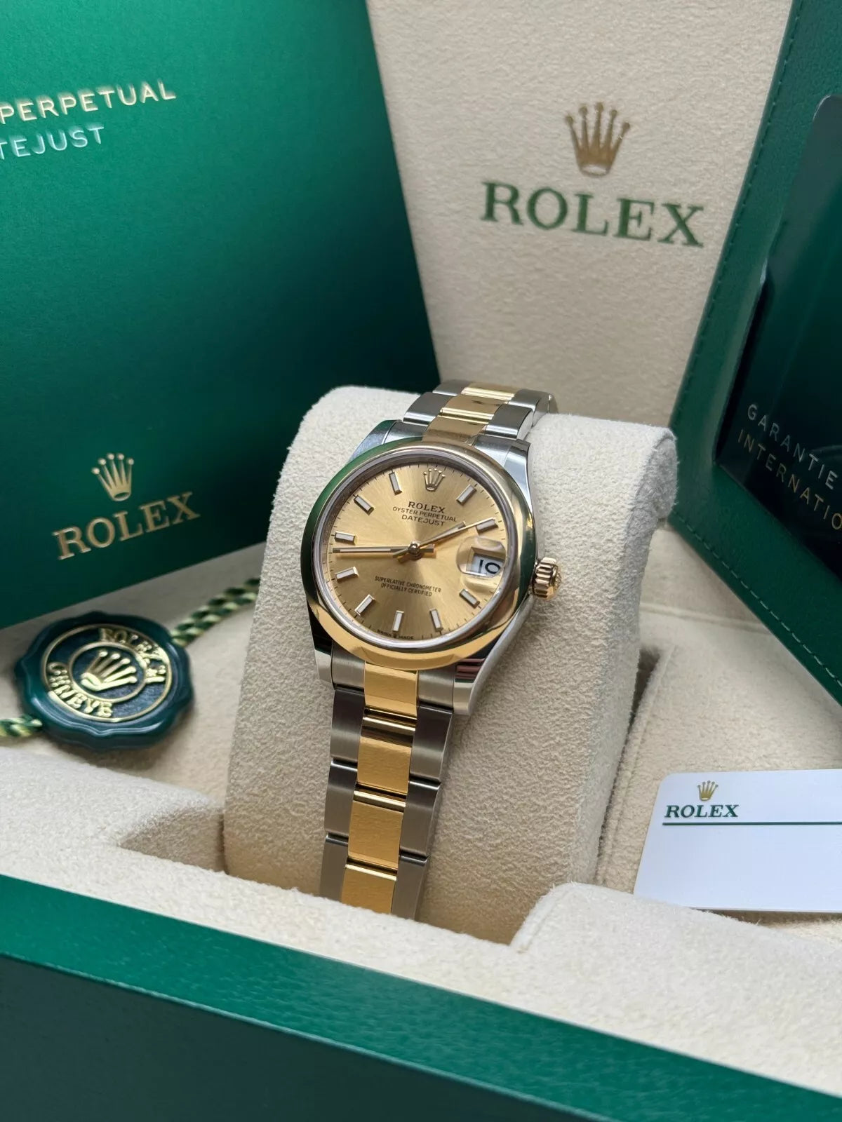 Rolex Datejust m278243-0013/0014 31mm Champagne Dial Yellow Rolesor Oyster Watch - Image 5