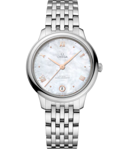 Omega De Ville Prestige 34mm White Dial Stainless Steel Bracelet 434.10.34.20.05.001
