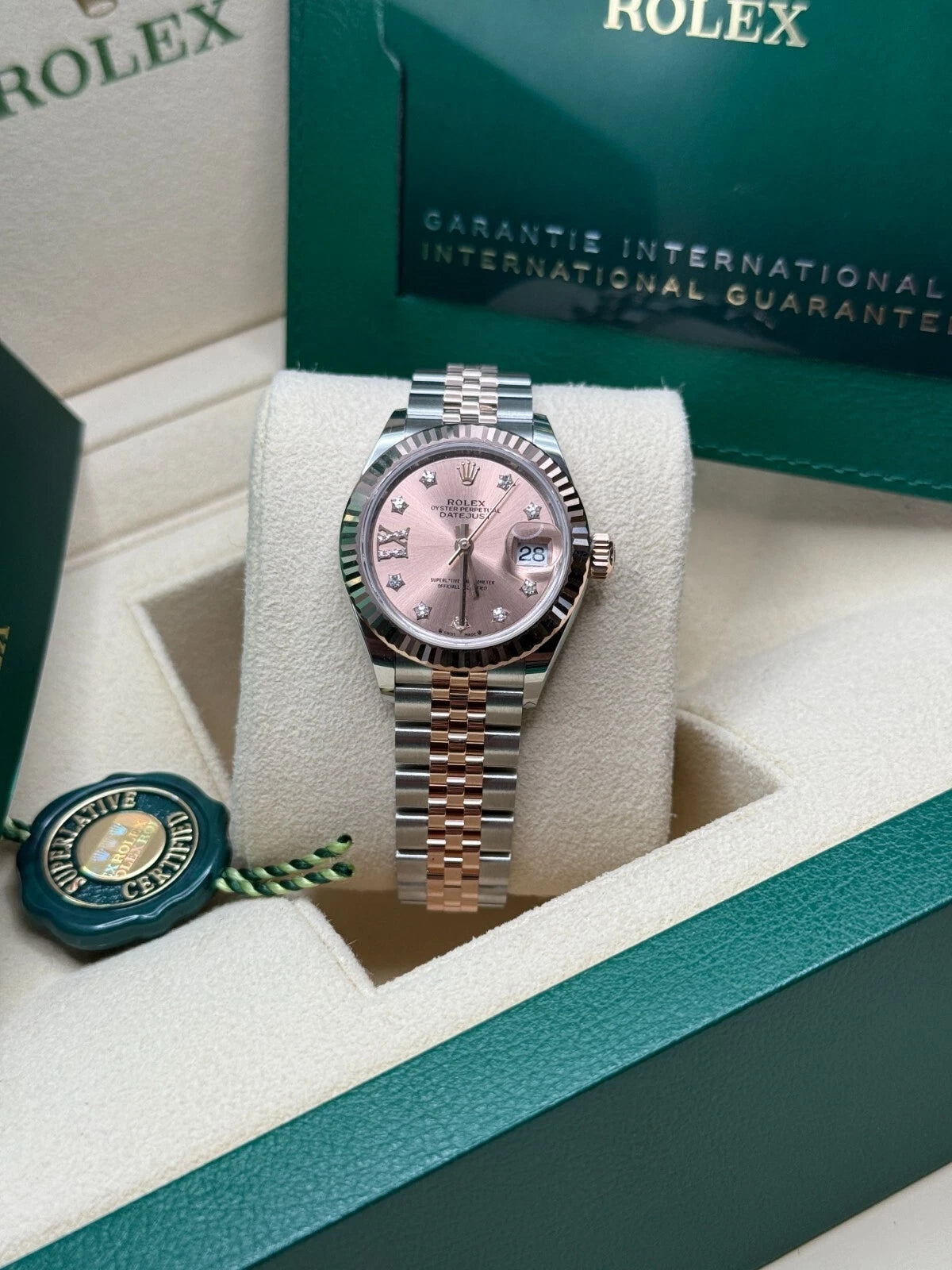 Rolex Lady-Datejust 28mm 279171 Rose-colour Diamond Set Oyster Stainless Steel and Rose Gold - Image 8